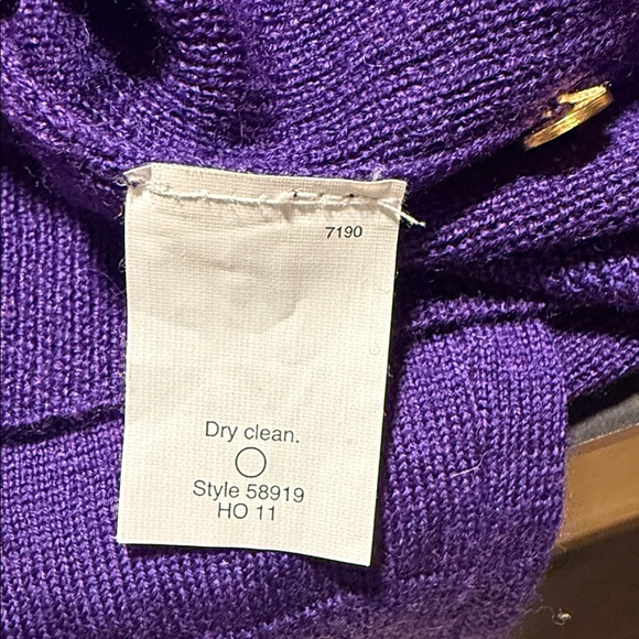 J. Crew Women's Vibrant Royal Purple Cropped Cardigan Merino Wool xs - Picture 3 of 5